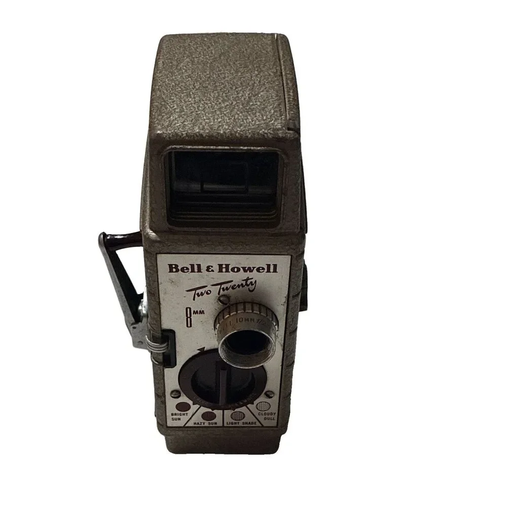 Vintage Bell & Howell Two-Twenty 8mm Movie Camera 10mm Lens Working Tested